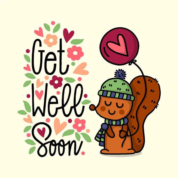 Free Vector get well soon concept