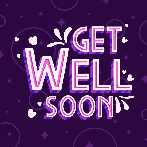 Get well soon lettering