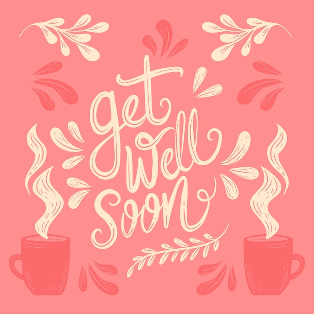 Free Vector get well soon lettering