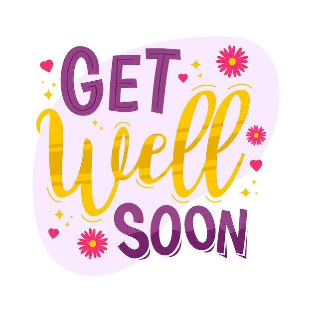 Get well soon lettering