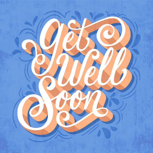 Get well soon lettering