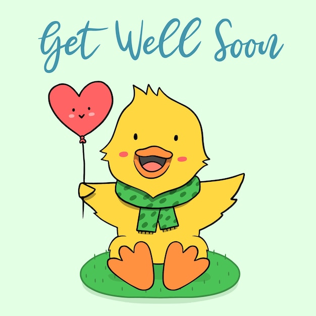 Get well soon with duck