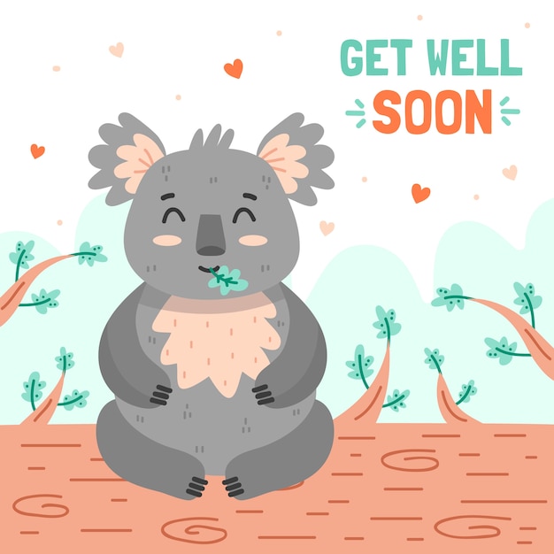 Free Vector get well soon