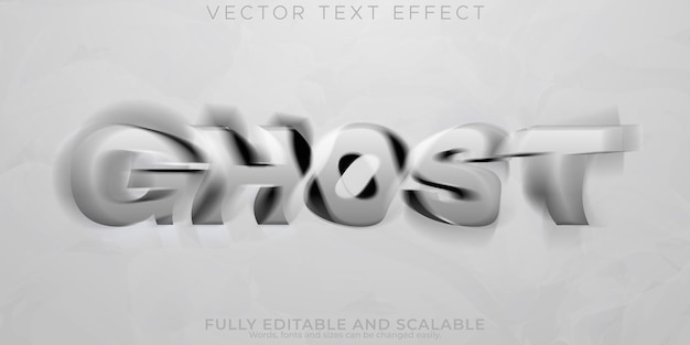 Free Vector ghost text effect editable horror and cartoon text style