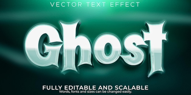 Ghost text effect, editable horror and cartoon text style