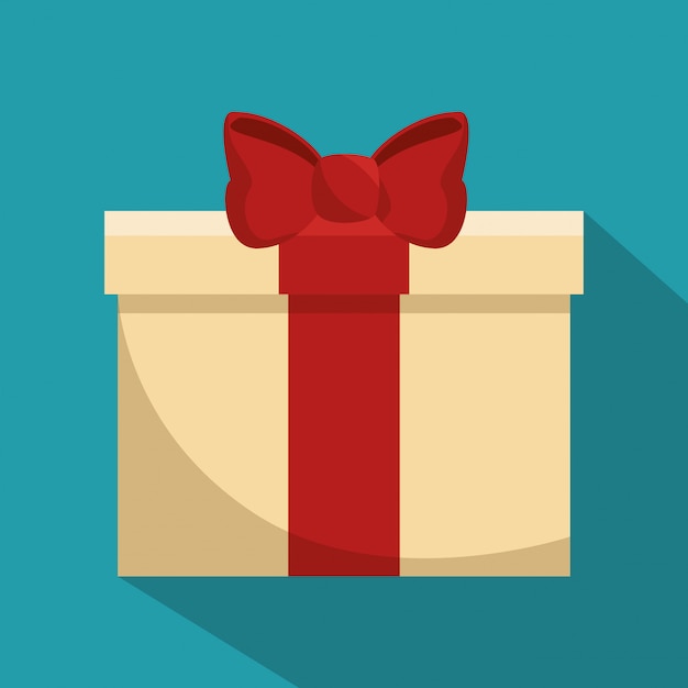 gift box present isolated illustration