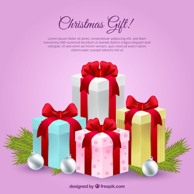 Free Vector gift boxes background