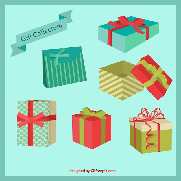 Free Vector gift boxes collection