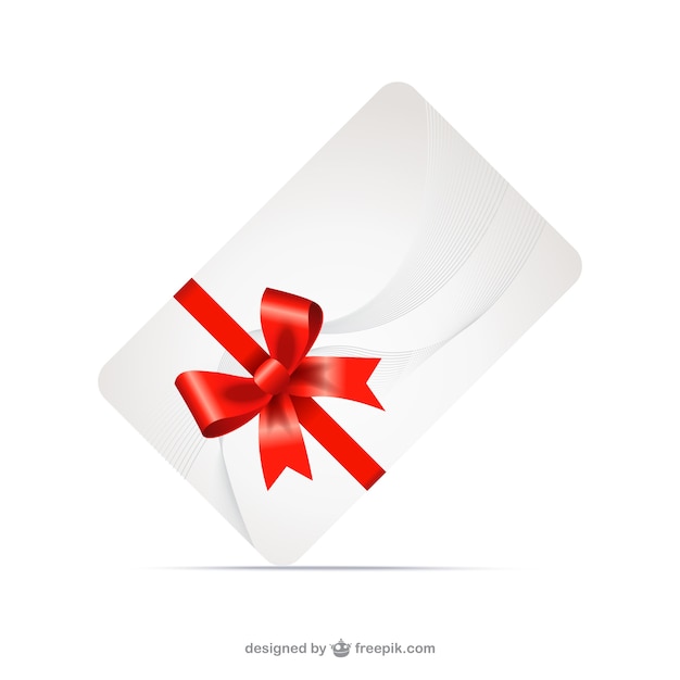 Gift card with red ribbon