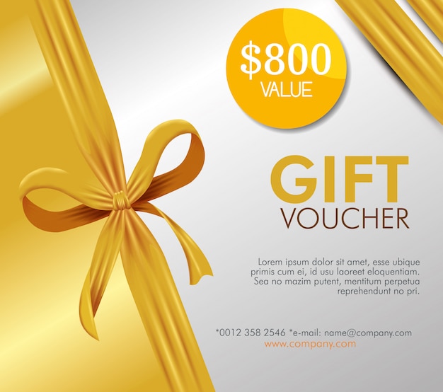 Free vector gift coupon card with special offer