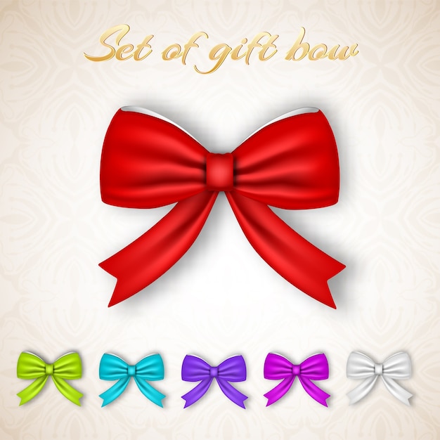 Free Vector gift ribbon bows collection