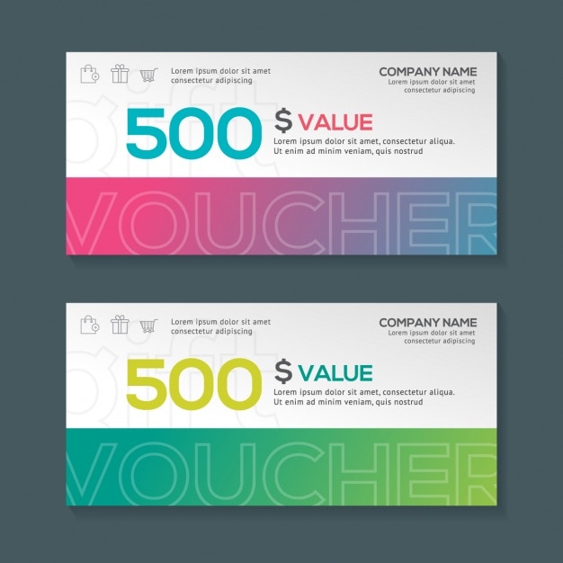 Free Vector gift voucher design