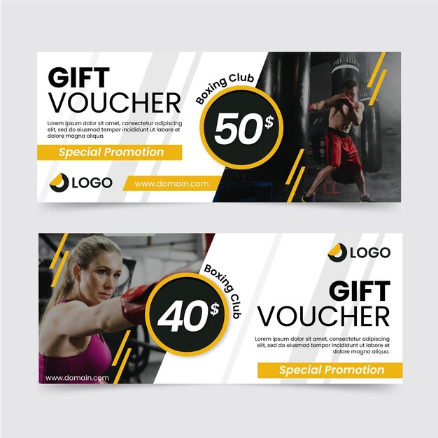 Gift voucher template boxing club