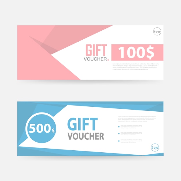 Gift voucher template in soft colors