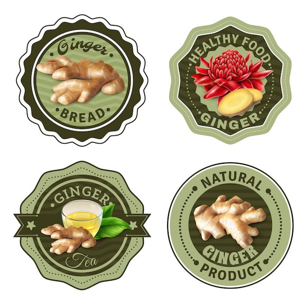 Ginger Products Labels Set