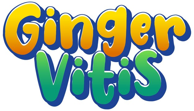 Ginger Vitis logo text design