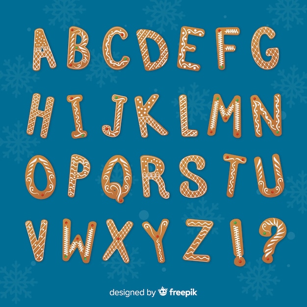 Gingerbread alphabet