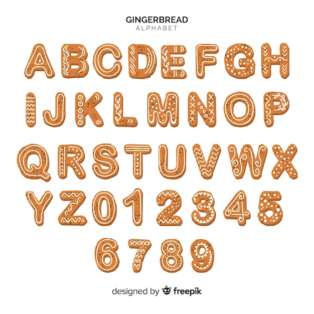 Gingerbread alphabet