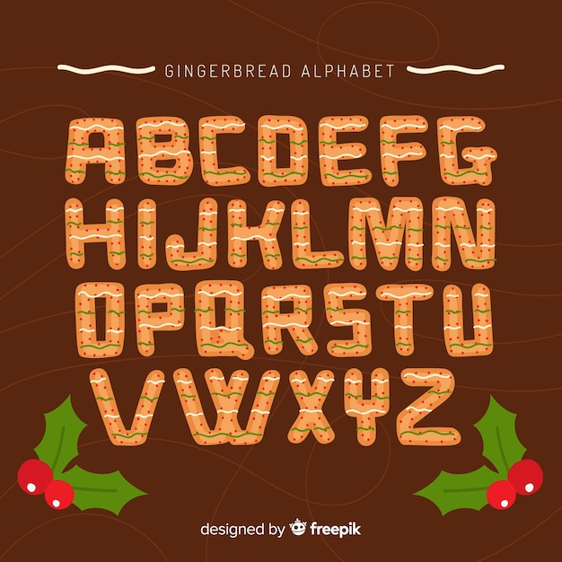 Gingerbread alphabet