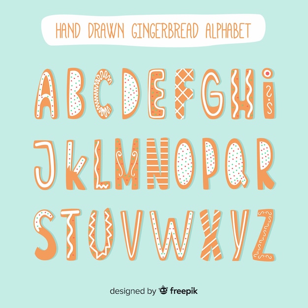 Gingerbread alphabet