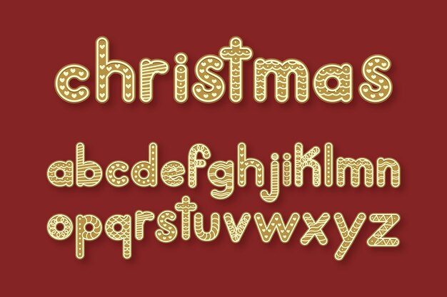 Gingerbread christmas alphabet pack