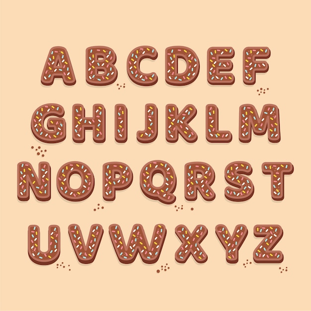 Gingerbread christmas alphabet pack