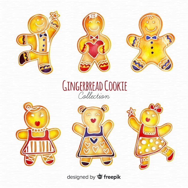 Free Vector gingerbread cookies collection