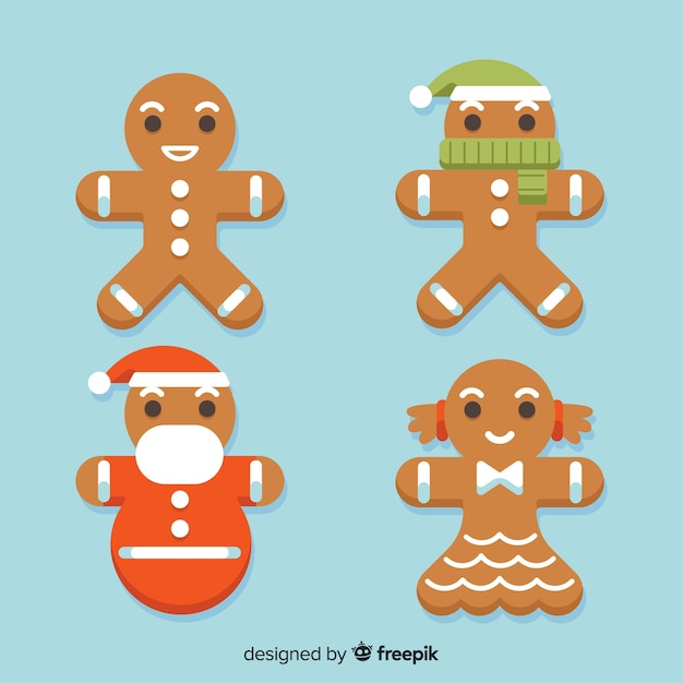 Free vector gingerbread cookies collection