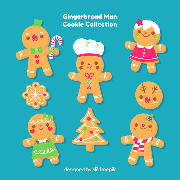 Gingerbread man cookie collection