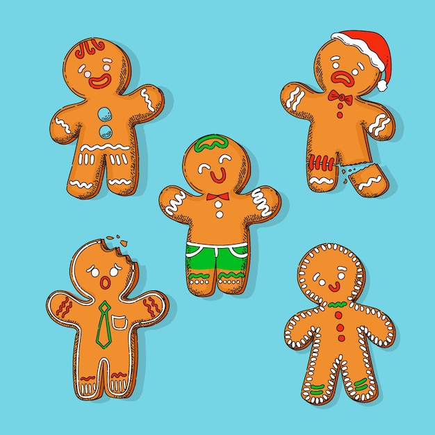 Gingerbread man cookie collection