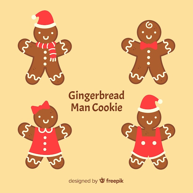 Free vector gingerbread man cookie