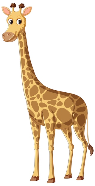 Giraffe Cartoon Character Isolated on White Background