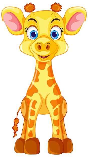 Free vector giraffe cartoon character vector