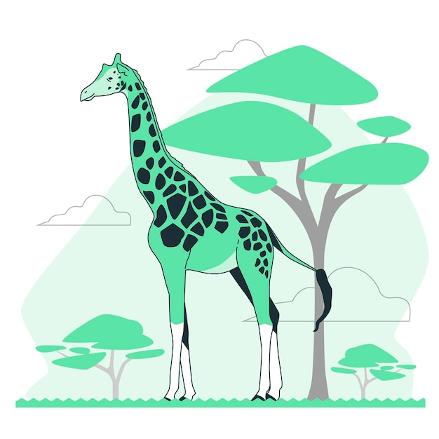 Free vector giraffe concept illustration