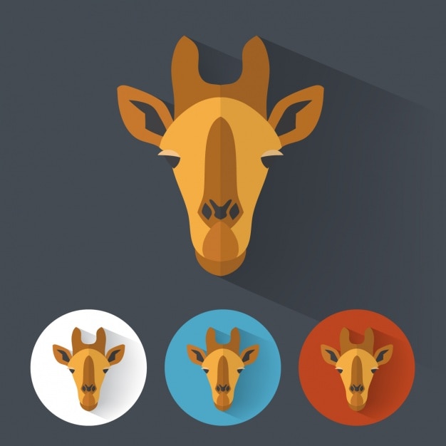 Free vector giraffe designs collection