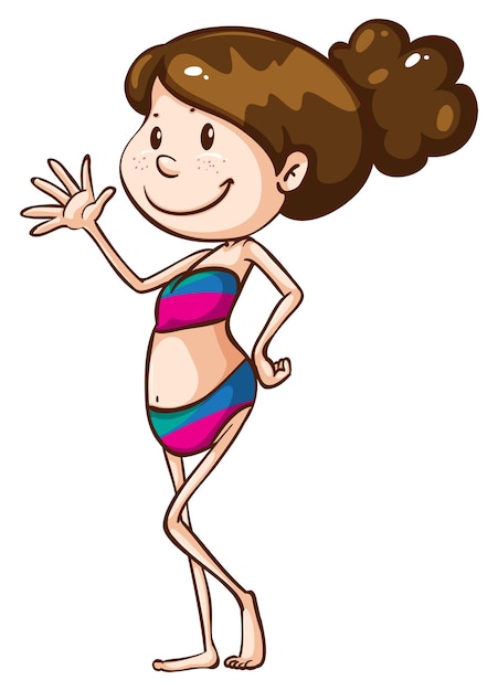 Free Vector girl in bikini