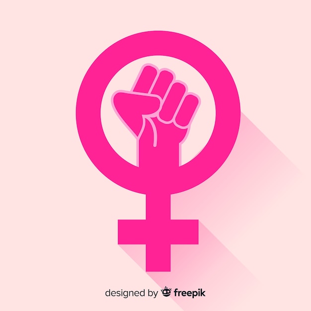 Free vector girl fist symbol