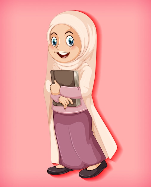 Free Vector  girl holding book