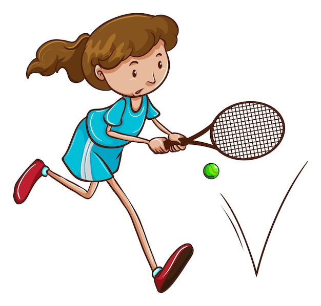 A girl playing tennis