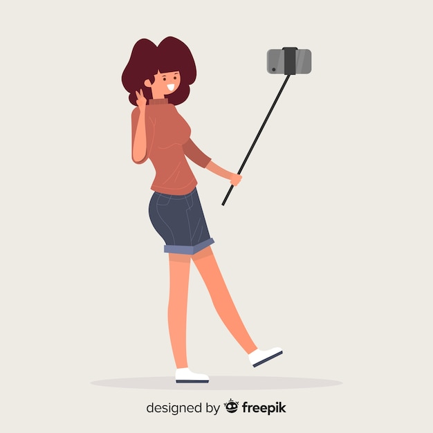 Girl taking a selfie