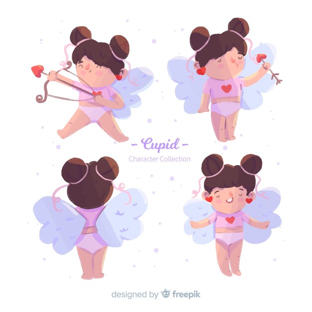 Girl valentine cupid collection