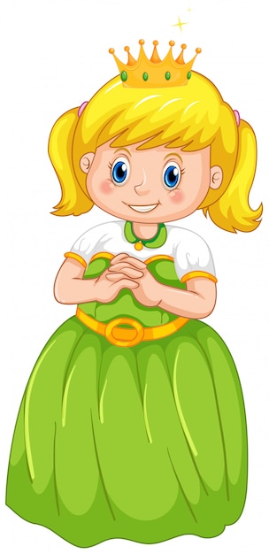 Free vector a girl wearing princess costume