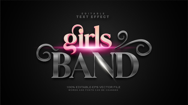 Girls Band Text Effect