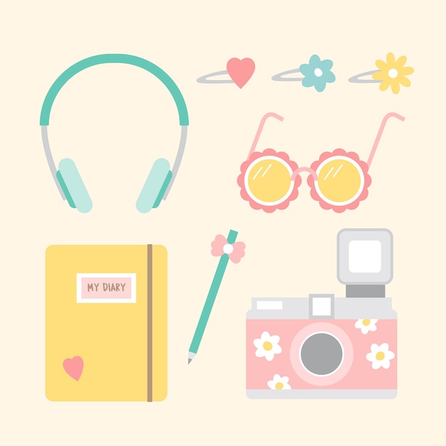 Free Vector girly objects 