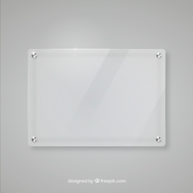 Glass frame in realistic style