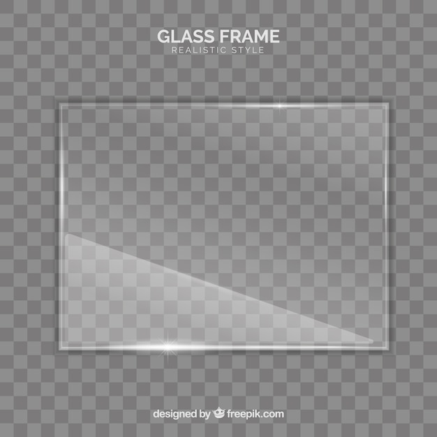 Free vector glass frame in realistic style