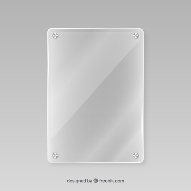 Glass frame in realistic style