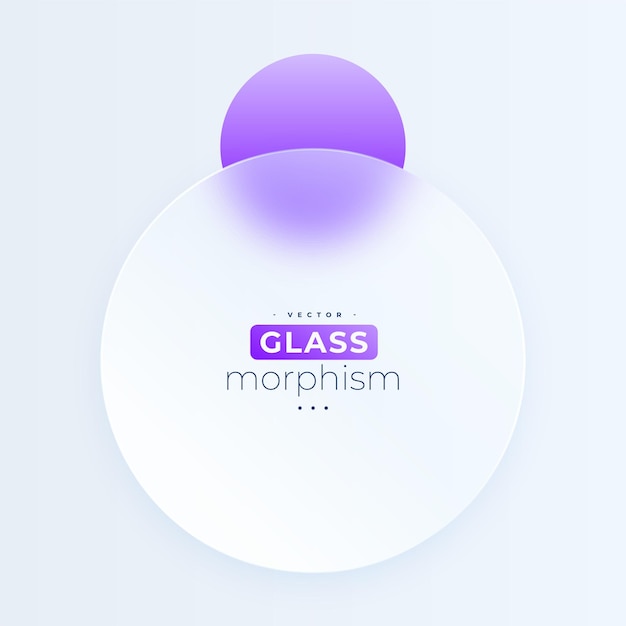 Free Vector glass morphism geometric background for modern info card