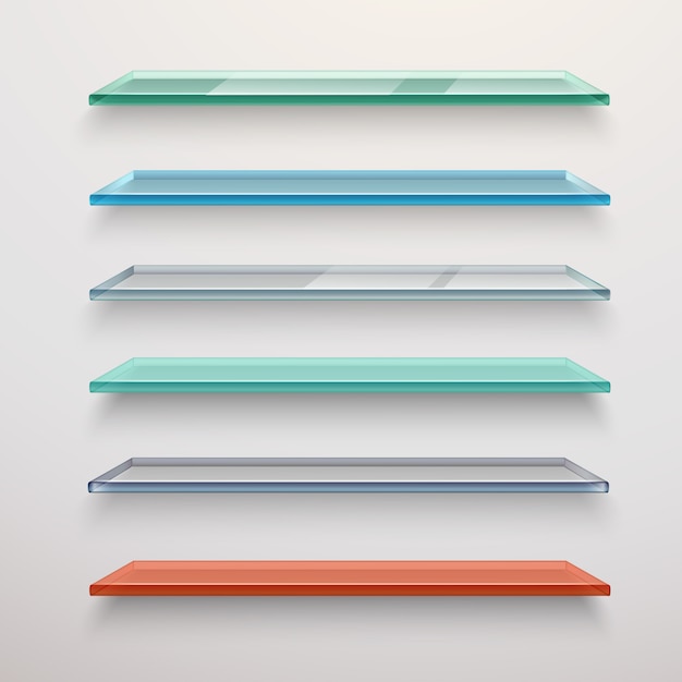 Glass Shelves Set