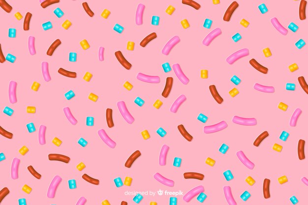 Glaze of delicious pink doughnut background